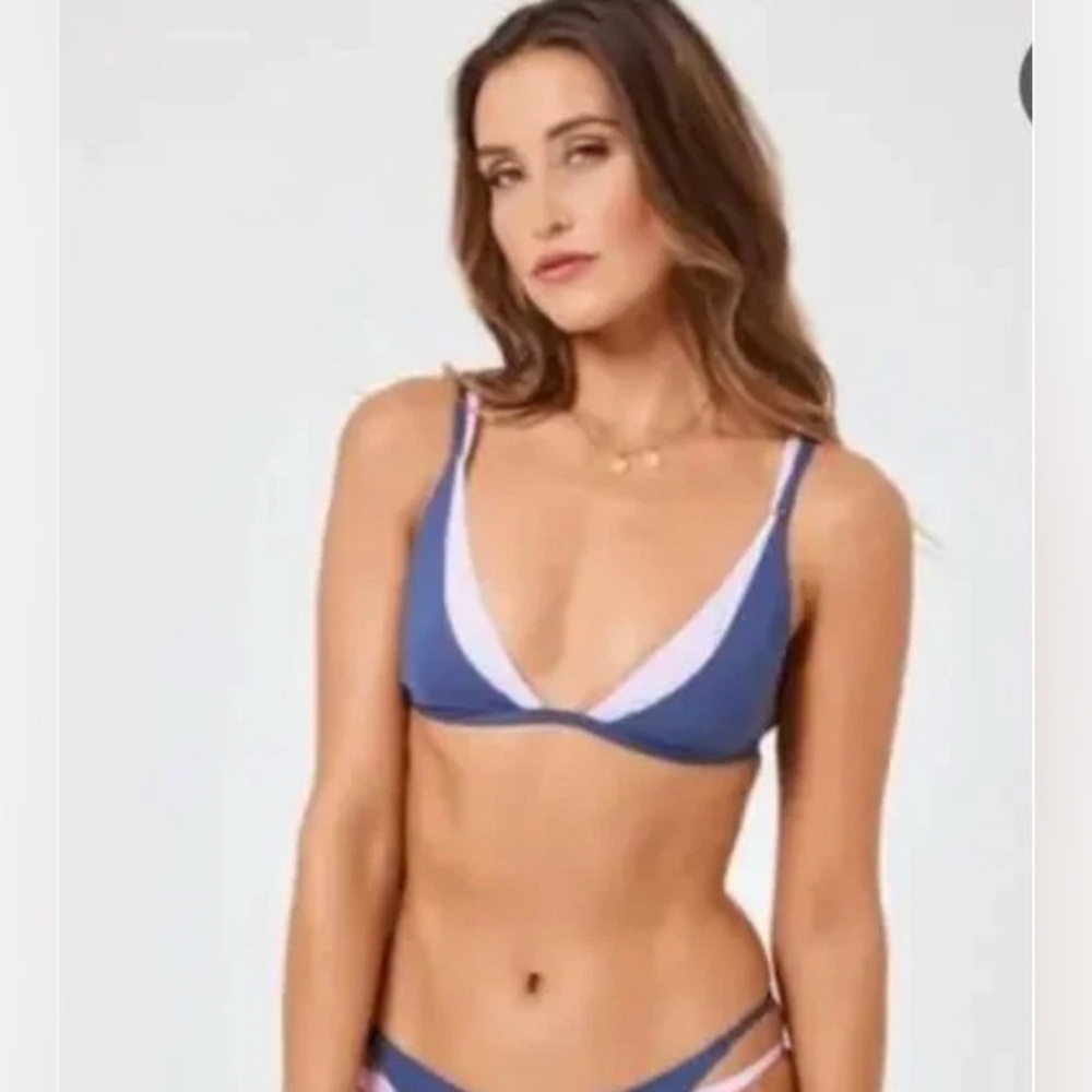 L*Space Finneas Bikini Top Blue purple Size M